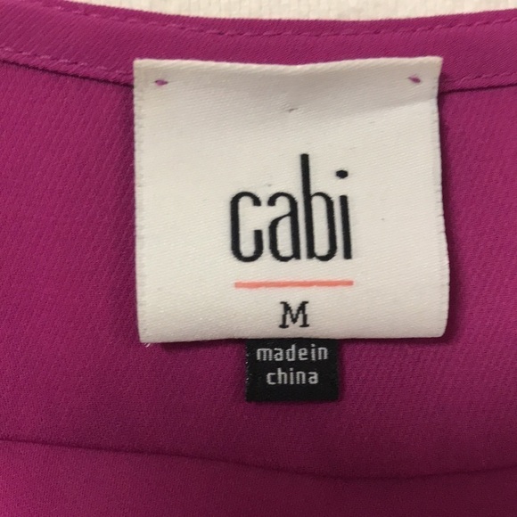 CABI Women’s Tunic Size M Fuchsia with chain detail - Picture 2 of 12